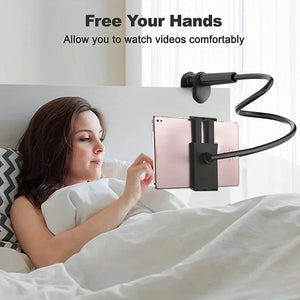 Lazy Bedside DesktopMobile Phone Clamp Bracket Flexible Long Arm Gooseneck Lazy Person Bracket With Handle Overhead Live Bracket