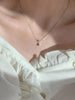 Trendy Water Drop Pendant Necklace Clavicle Chain Women Simple Tiny Rhinestone Jewelry Temperament Party Wedding Gift