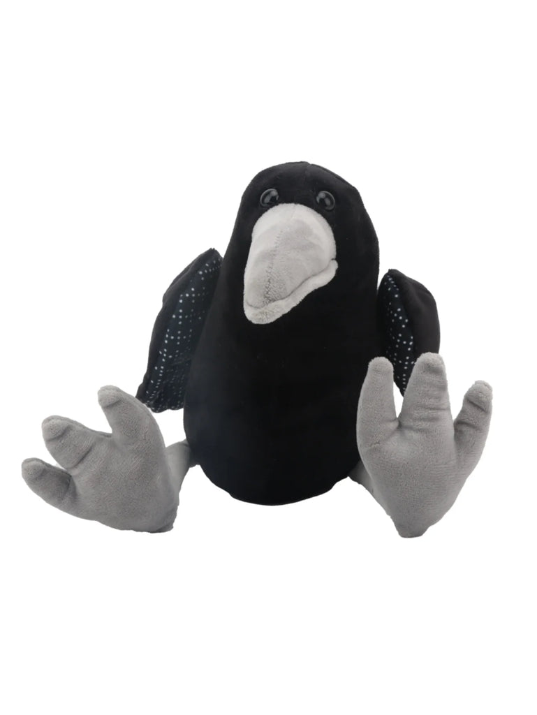 25cm Black Crow Plush Birdie Cuddly Black Raven Plush Toy Realistic Crow Soft Christmas Gift for Kids Bird Lovers Home Decor