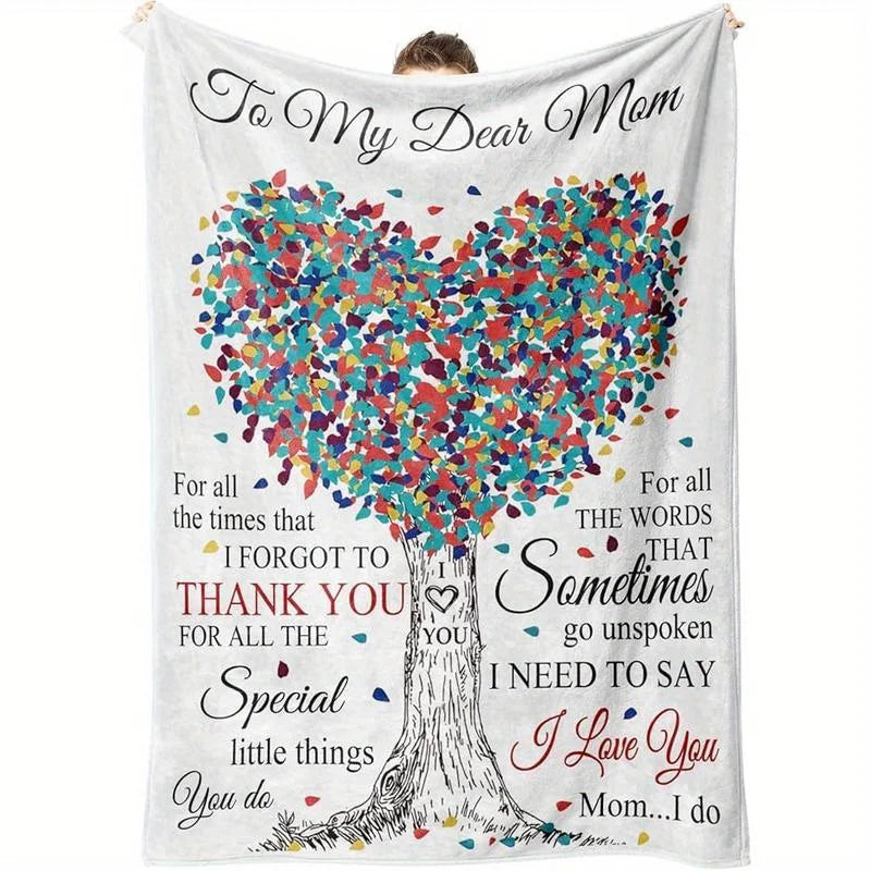 [Soft Flannel Mom Blanket] Super Soft Flannel Throw Blanket - Gifts for Mom from Daughter Son - Mom Birthday Gifts
