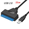 SATA to USB Cable USB 3.0 /Type-C to SATA III Hard Driver Adapter for 2.5" HDD/SSD SATA III Hard Disk Drive USB SATA Converter