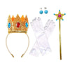 2025 Cartoon Princess Crown Cosplay Pentagram Magic Stick Earring Set Anime Girl Dress Up Halloween Christmas Gift
