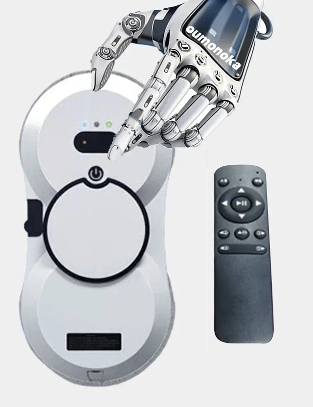 Auto Window Cleaning Robot with UPS System, Intelligent Vacuum & Mop Combo for Glass Floor Home Office Smart Appliance