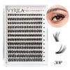 Individual Lashes Cluster C Curl Mix Lash Clusters 3D Wispy DIY Eyelash Extension 0.1mm Super Thin Band Resuable Natural Lashes