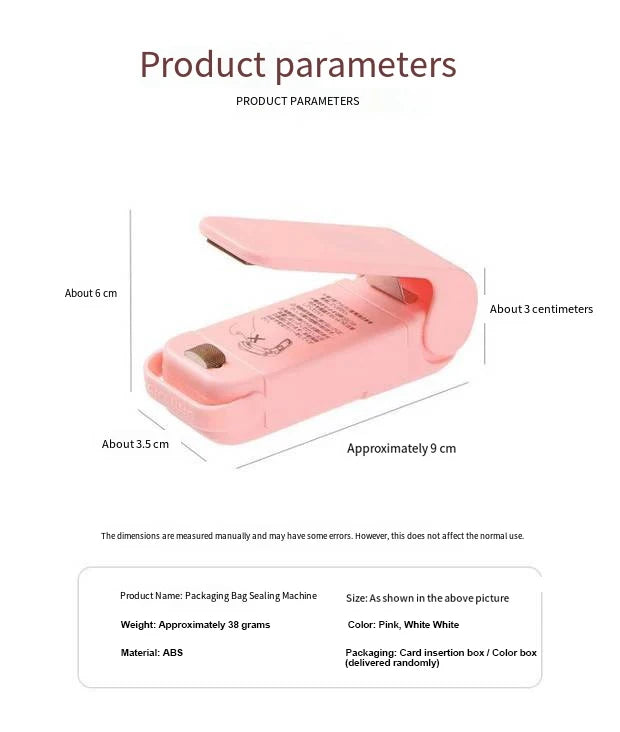 Mini Sealing Machine USB Rechargable Heat Sealer Storage Bag Plastic Package Food Sealer Clip Bag Handheld Food Heat Sealer