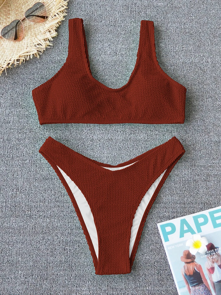 Sexy Bikini 2025 Swimsuit Women Swimwear Push Up Bikini Set Thong Brazilian Bathing Suit Beach Wear Biquini Bather Female