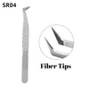 Fadvan Tweezers for Lashes Extension Fiber Tips Stainless Steel Makeup Tweezers Anti-static Free Print Your Logo