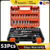 53Pcs Ratchet Wrench Tool Set with Sockets 1/4 inch Drive Bit Socket Set Grade Chrome Vanadium Mechanics Tool Auto Repair