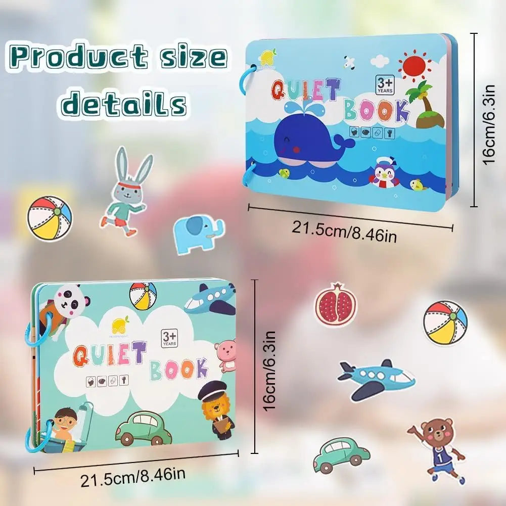 Yeahbo Busy Book for Kids 2 3 4 5 Year Old Girls Boys, Montessori Toys, Toddler Educational Toys Gifts for 2-5 Year Old Kids