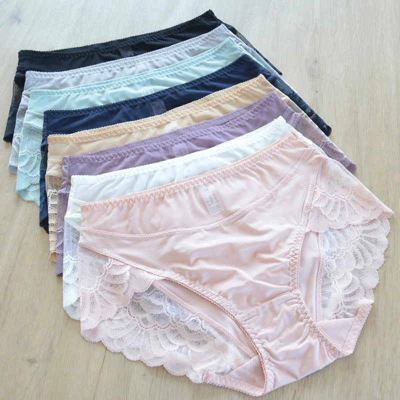 Plus size underpanties Fashion underwear Girl Briefs Pink Ladies Underpanty Comfortable Briefs Women's Panties Lingries