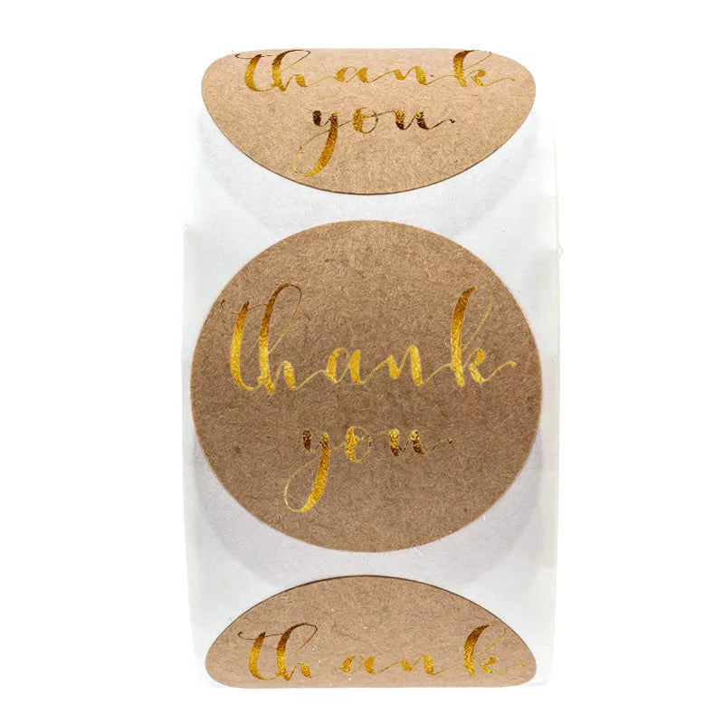 50-500pcs thank you for your order sticker white labels sticker Heart Thanks for Shopping Small Shop Local Handmade sticker
