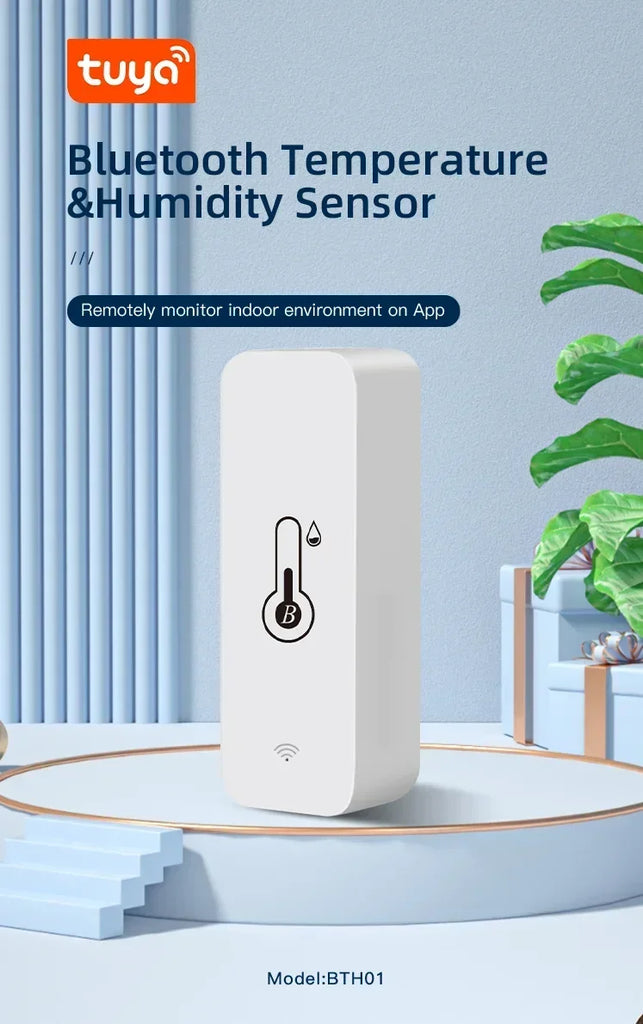 Tuya BT Smart Temperature Humidity Sensor Indoor Hygrometer Bluetooth-Compatible APP Remote Control Works With Alexa Google Home