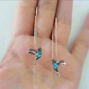 1 Pair New Fashion Little Bird Drop Long Hanging Earrings for Women Elegant Girl Tassel Earring Stylish Jewelry