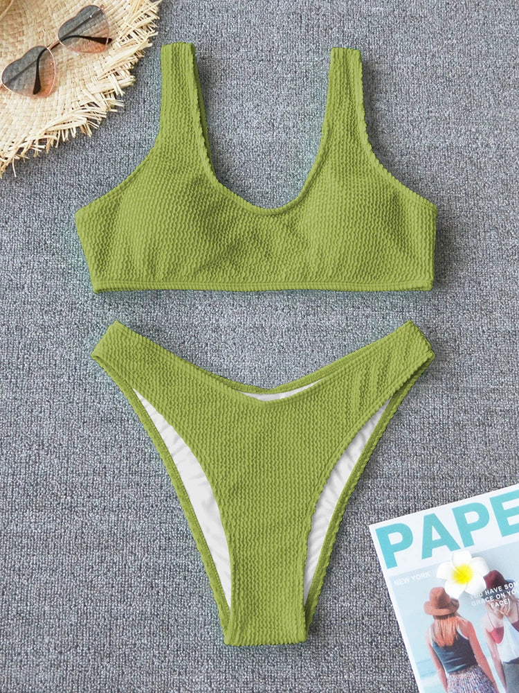 Sexy Bikini 2025 Swimsuit Women Swimwear Push Up Bikini Set Thong Brazilian Bathing Suit Beach Wear Biquini Bather Female