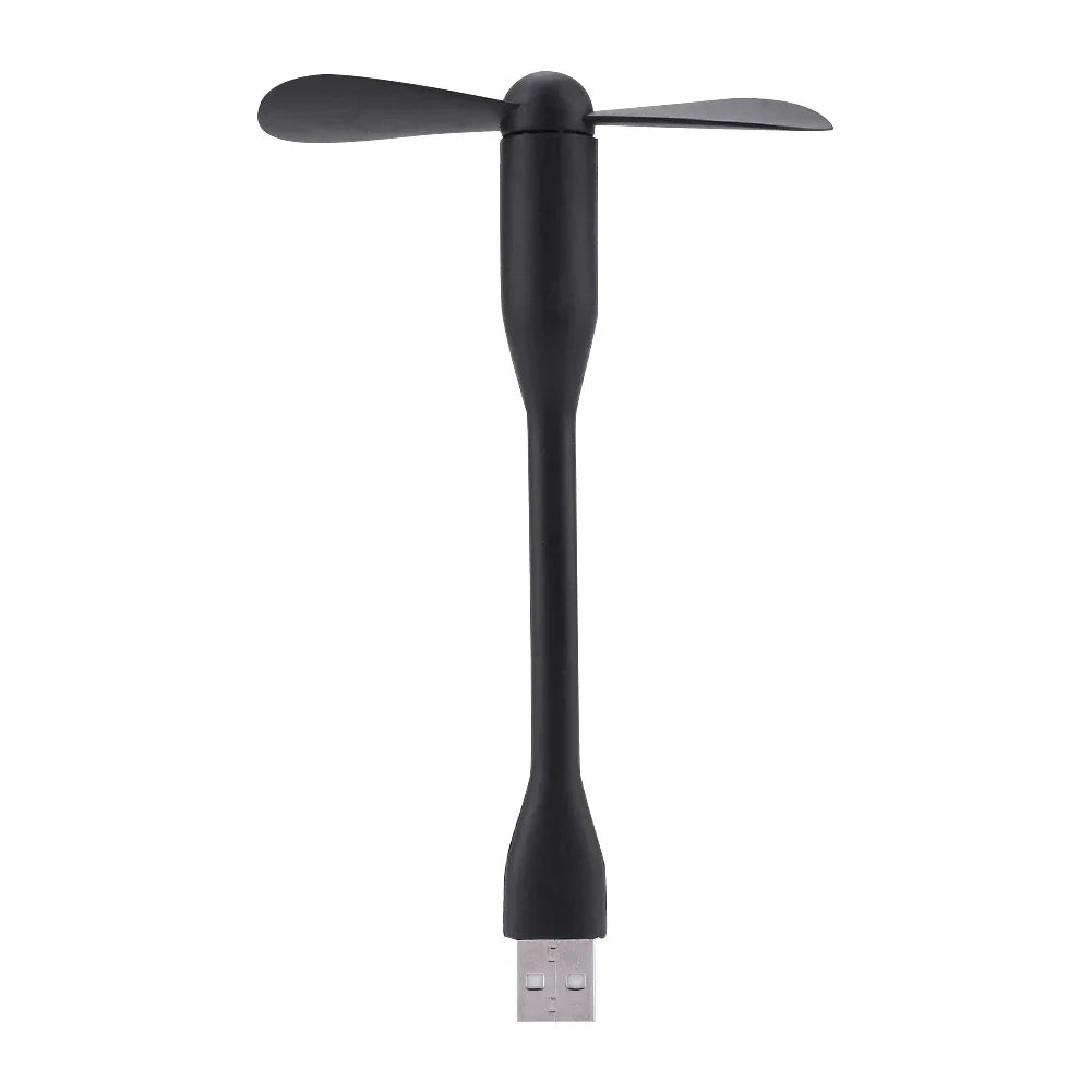 USB Electric Fan Flexible Bendable Fan For Power Bank Laptop PC AC Charger Portable Hand Cool Mini Fan Computer Summer Gadget