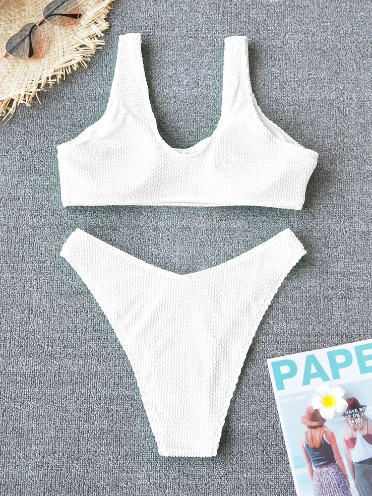 Sexy Bikini 2025 Swimsuit Women Swimwear Push Up Bikini Set Thong Brazilian Bathing Suit Beach Wear Biquini Bather Female