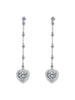 Hot sales Silver earrings jewelry 925 sterling silver charms earrings Long Fringed Love Bag Moissanite is suitable for daily wea