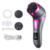Rechargeable three head electric scab remover with chip removal vacuum cleaner, portable foot repair kit, LED display screen