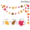 Autumn Leaves Maple Garlands Round Paper Thanksgiving Banner String Home Birthday Party Holiday DIY Wall Fireplace Hanging Decor