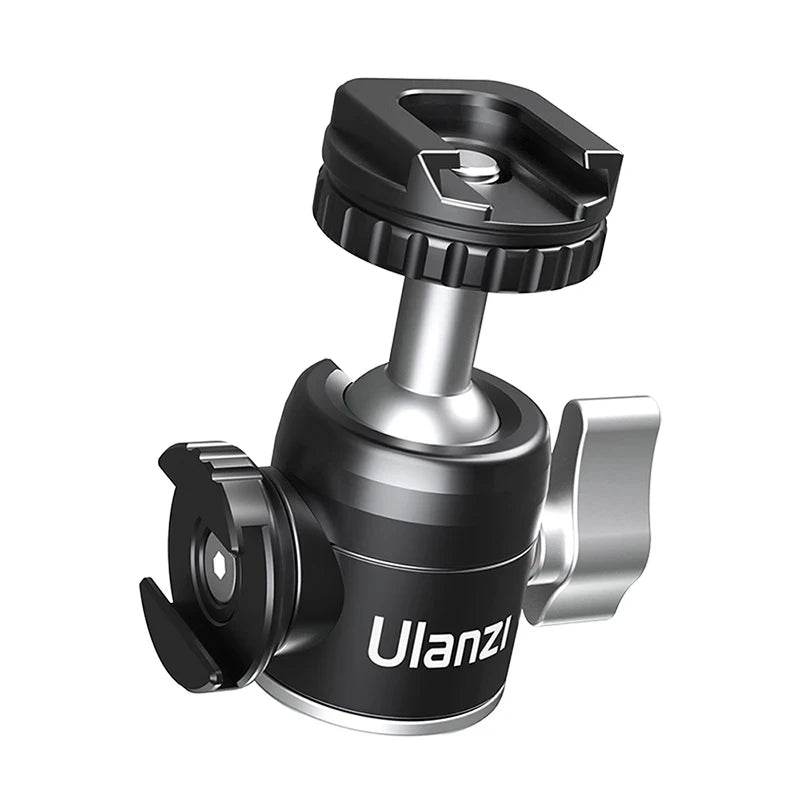 Ulanzi U-Vlog lite Mini Tripod with 360° Ball Head & Cold Shoe Selfie Stick Tabletop Tripod for Camera iPhone Android Phone DSLR