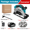 Kamolee 7 inch 21V 6.0Ah 6000mAh Electric Circular Saw  for Home DIY Apply to 18V 21V Battery