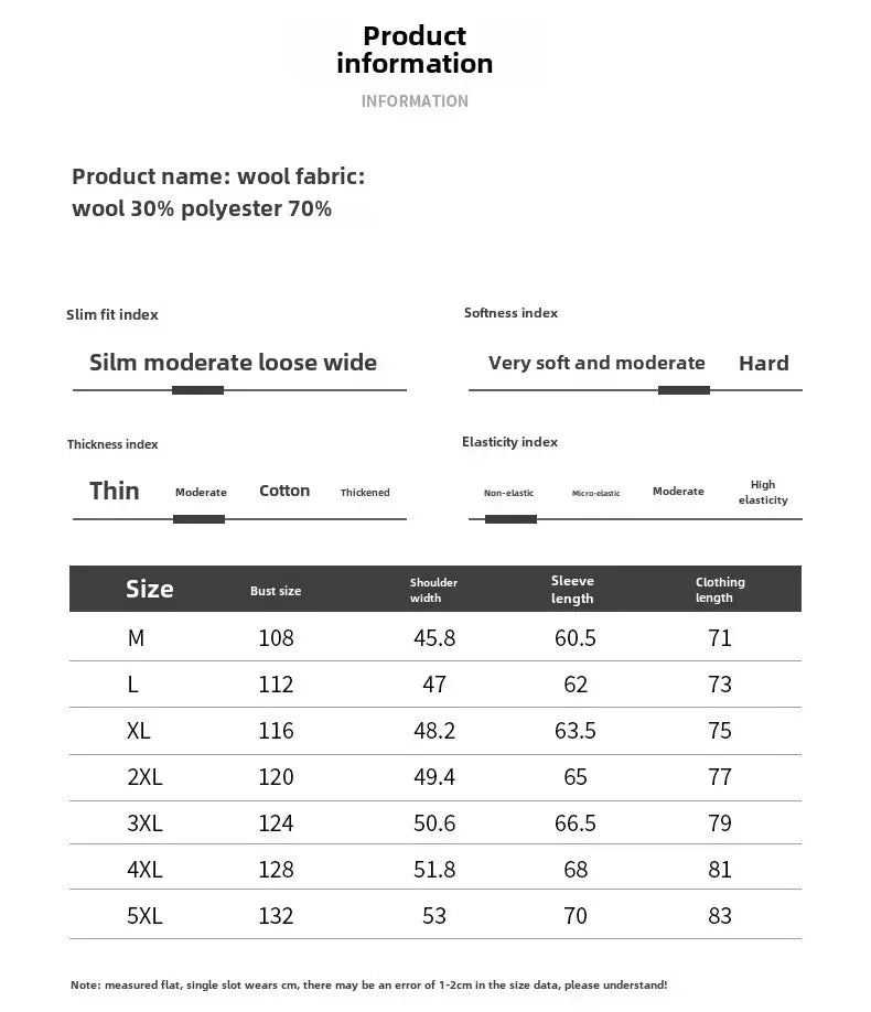 Men's autumn and winter business woolen coat fashion double collar cold jacket thick coat windproof