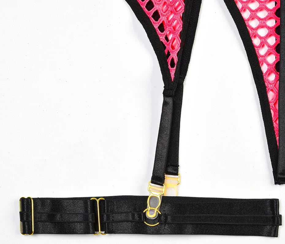 JSY Sexy Lingerie Set For Women's Body Underwear Transparent Mesh Nightgown Bodysuit Sleepwear Erotic Lingerie Porno Costumes