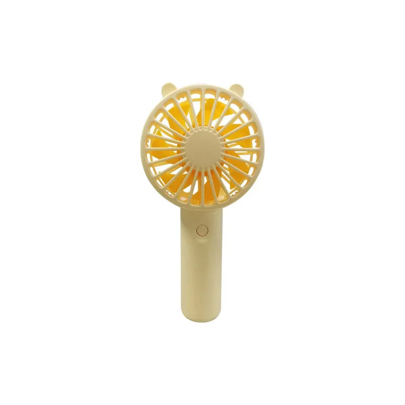 Mini Handheld Fan Portable USB Rechargeable Fans Desk with Base Small Makeup Eyelash Cooler Women Girls Outdoor Office White