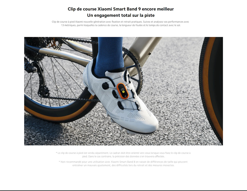 Xiaomi France | Xiaomi Smart Band 9, very endable up to 21 days of battery life, large screen AMOLED "1,62 nits