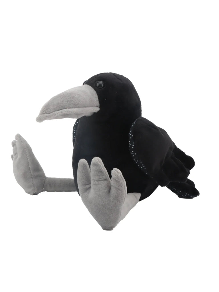 25cm Black Crow Plush Birdie Cuddly Black Raven Plush Toy Realistic Crow Soft Christmas Gift for Kids Bird Lovers Home Decor