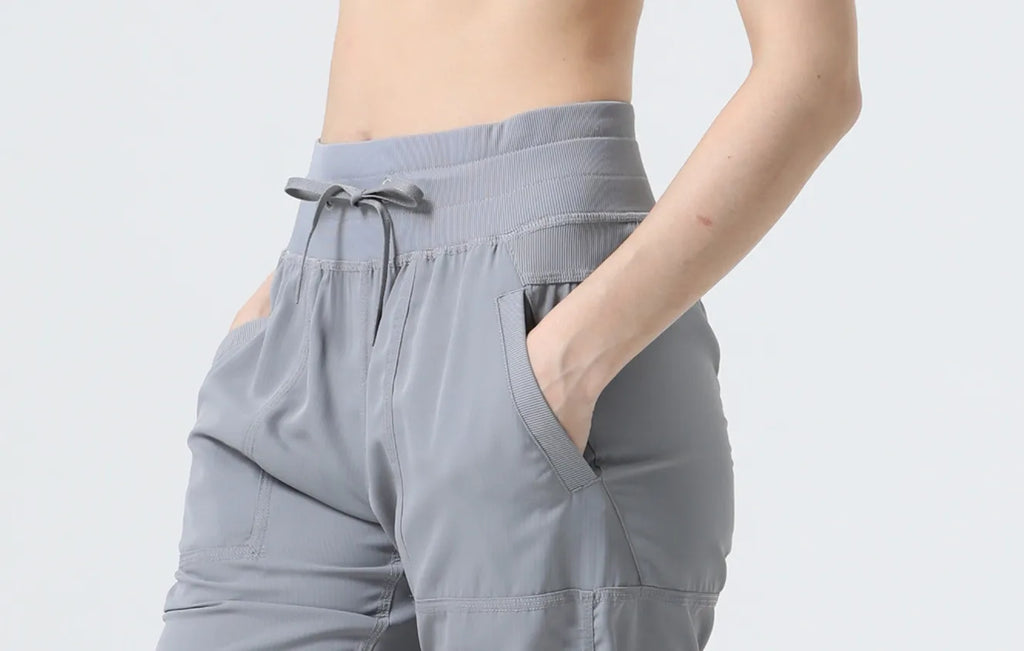 Women's New Folded Yoga Pants Super Soft Loose Micro Horn Fitness Commuter Leisure Sports cropped pants