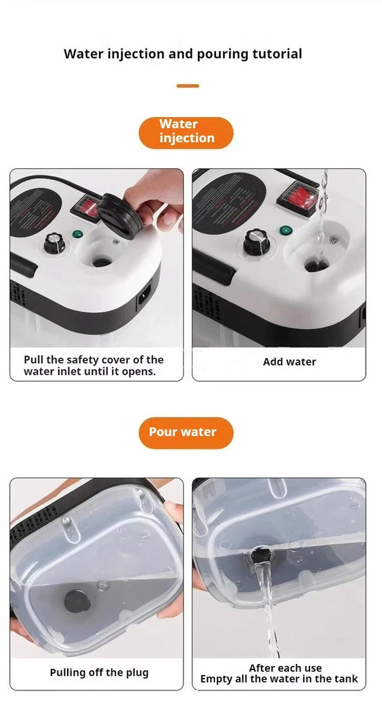 Steam Cleaner High Temperature Sterilization Air Conditioning Kitchen Hood Home /Car Steaming Cleaner 220V EU Plug