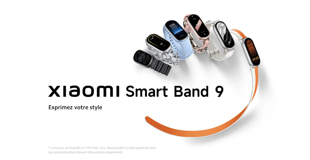 Xiaomi France | Xiaomi Smart Band 9, very endable up to 21 days of battery life, large screen AMOLED "1,62 nits