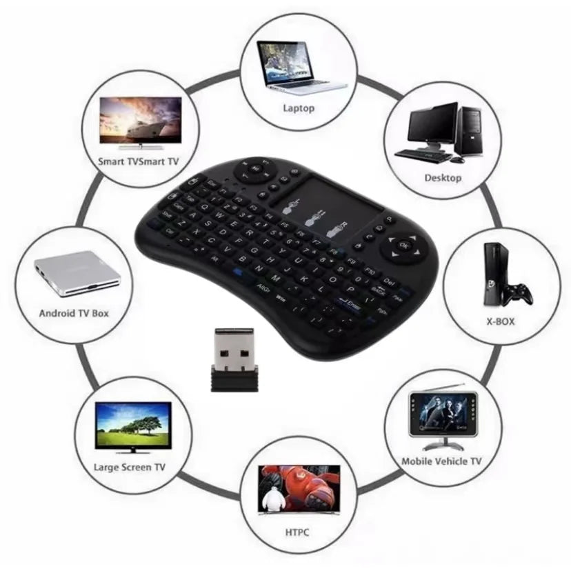 Mini Keyboard USB led touchpad smart TV PC PS3