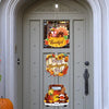 Happy Thanksgiving Day Door Banner Autumn Vine Wreath Dwarf Doll Ornament Gnomes Decorations for Home Tiered Tray Tabletop Decor