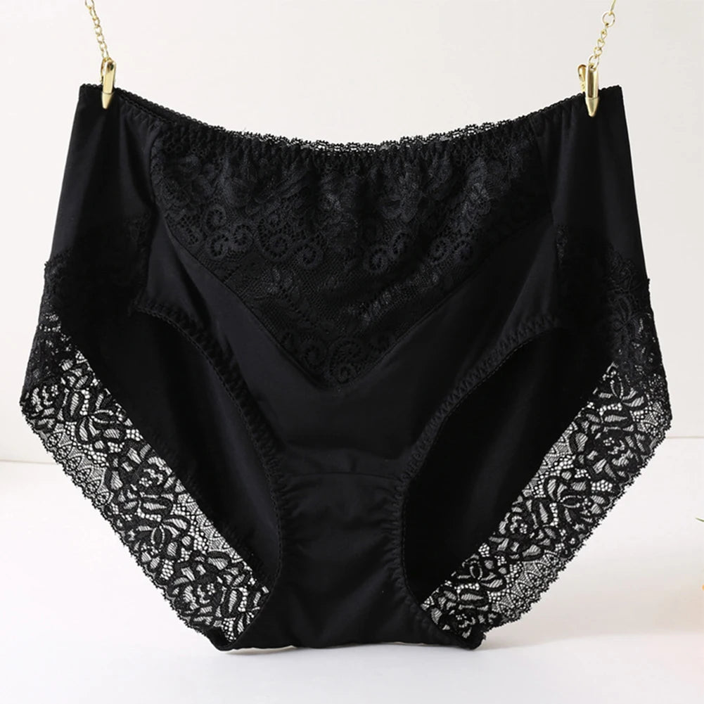 Oversized Women Sexy High Rise Panties Soft Daily Underpants Knickers Flower Briefs Underwear Breathable Traceless Ladies Briefs - Mighty Dollars
