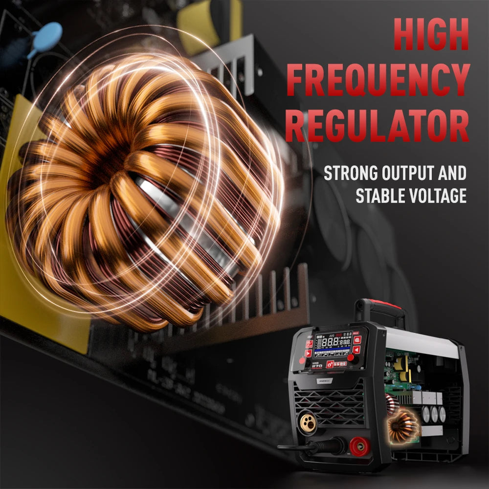 ANDELI 220V MIG Welding Machine 4 in 1 200A IGBT Inverter Semi-Automatic Welding MIG LIFT TIG MMA Aluminum Welder Gas/Gasless