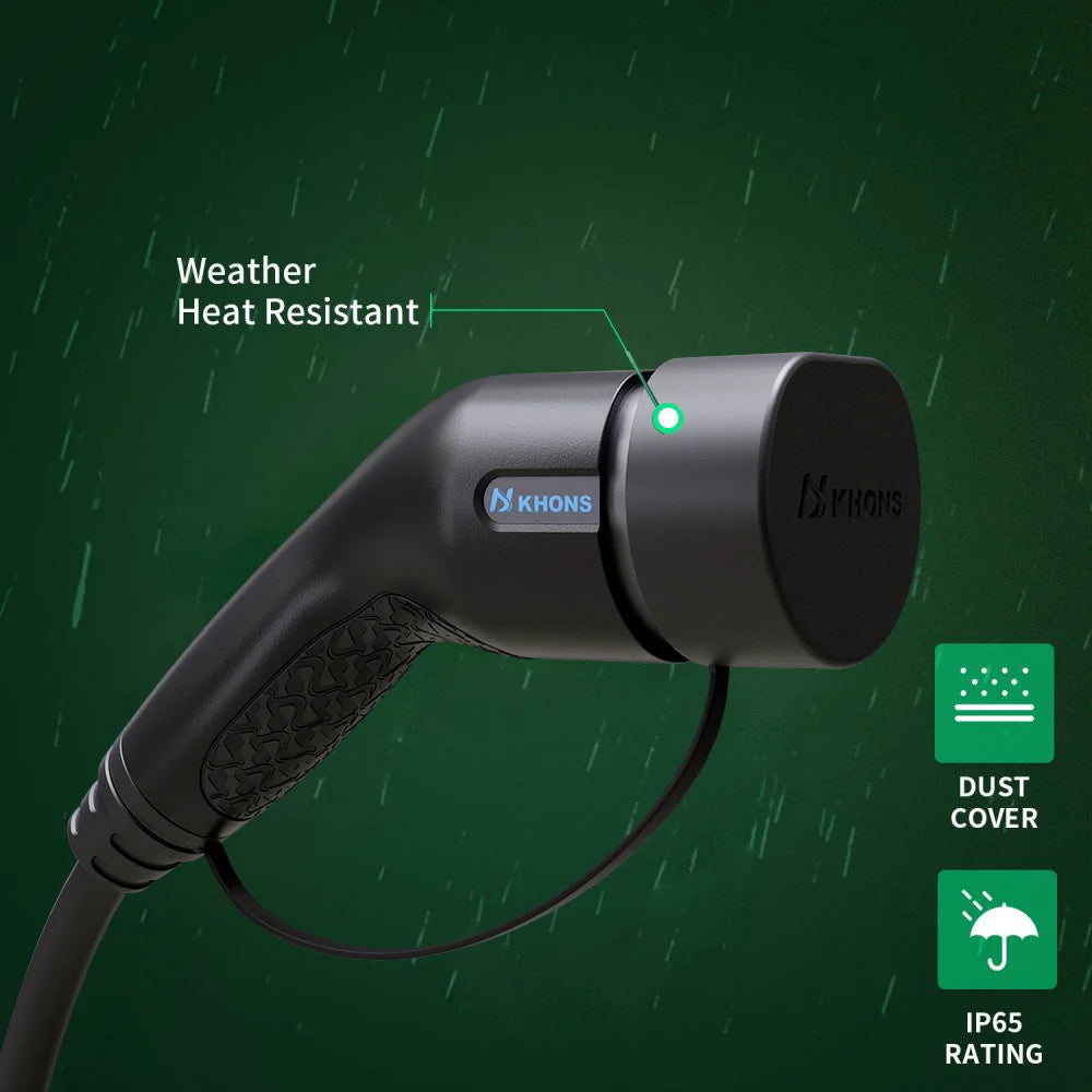 Khons 7KW EV Cable Type2 To Type2 Ev Charging 32A EV Cable Type2 Female To Male Plug EVES Charging Stations 5M Cable TPU IP65