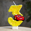 Mcqueen Candles Anime Cake Decor Theme 0-9 Number Candles Birthday Party Cake Topper Kids  Baby Shower  Gift Supplie