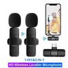 New Professional Wireless Lavalier Microphone for iPhone iPad Laptop Android Live Gaming Video Recording Interview Business Mic
