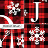 Christmas Decorations Outdoor Yard Front Porch Sign Set Red Black Buffalo Plaid Door Banner Hanging Merry Christmas Decorations