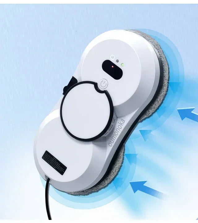 Auto Window Cleaning Robot with UPS System, Intelligent Vacuum & Mop Combo for Glass Floor Home Office Smart Appliance