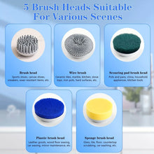 Laai beeld in Galery-kyker, Xiaomi Wireless Electric Cleaning Brush LED Display Kitchen Bathroom Toilet Portable Powerful Clean Brush 5 Brush Heads