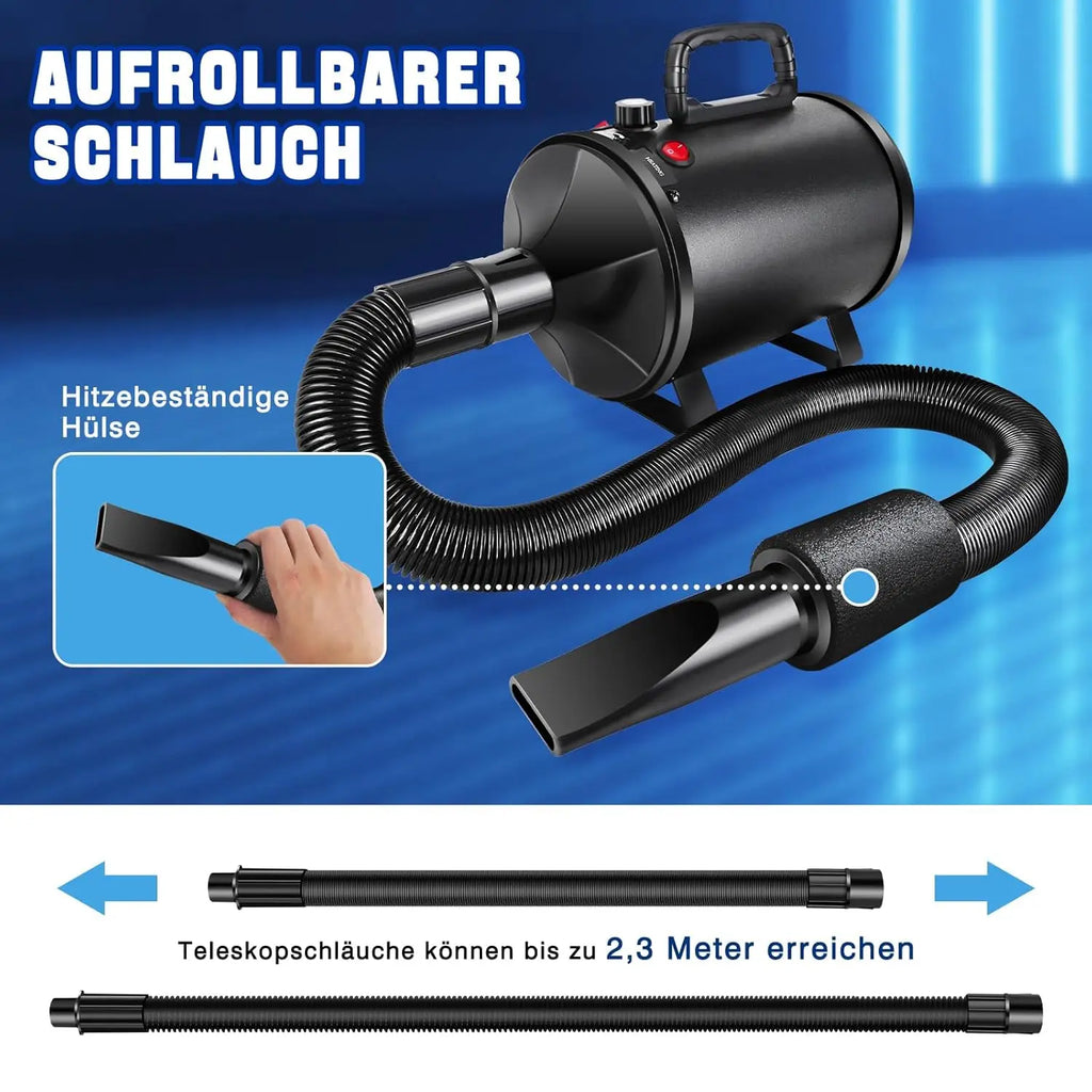 Negative Ion Smart Pet Blower Negative Ion large dog Pet Hair Dog Hair Dryer Blower 3500W with 4 Nozzles Hair Dryer for Pets Pet