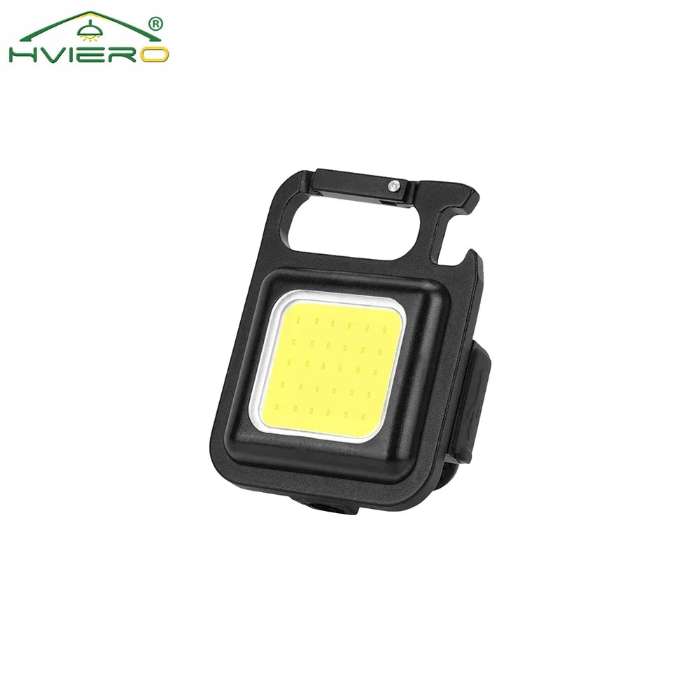 Mini Flashlight Keychain Carry LED Light Work High Power Flashlights Waterproof USB Charge Hard Lamp Outdoor Lighting Highlight