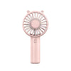 Mini Handheld Fan Portable USB Rechargeable Fans Desk with Base Small Makeup Eyelash Cooler Women Girls Outdoor Office White