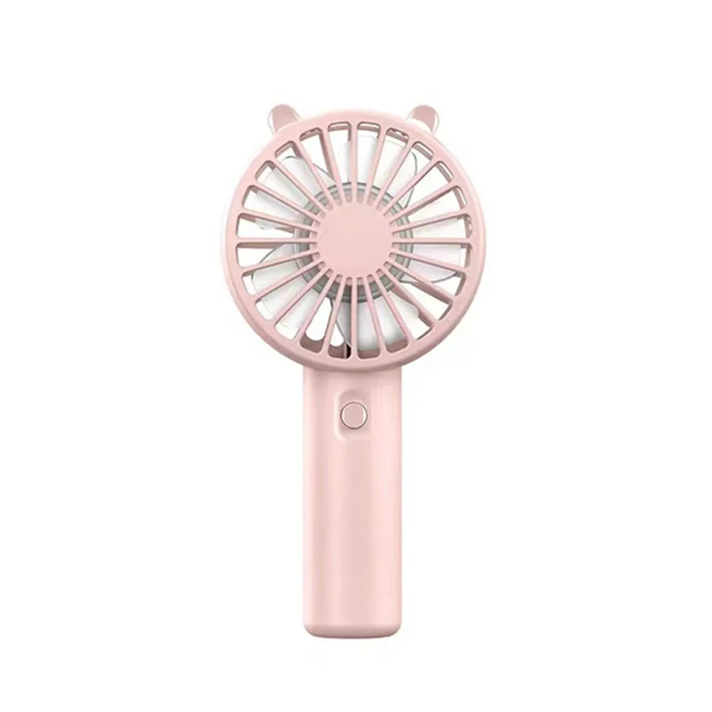 Mini Handheld Fan Portable USB Rechargeable Fans Desk with Base Small Makeup Eyelash Cooler Women Girls Outdoor Office White