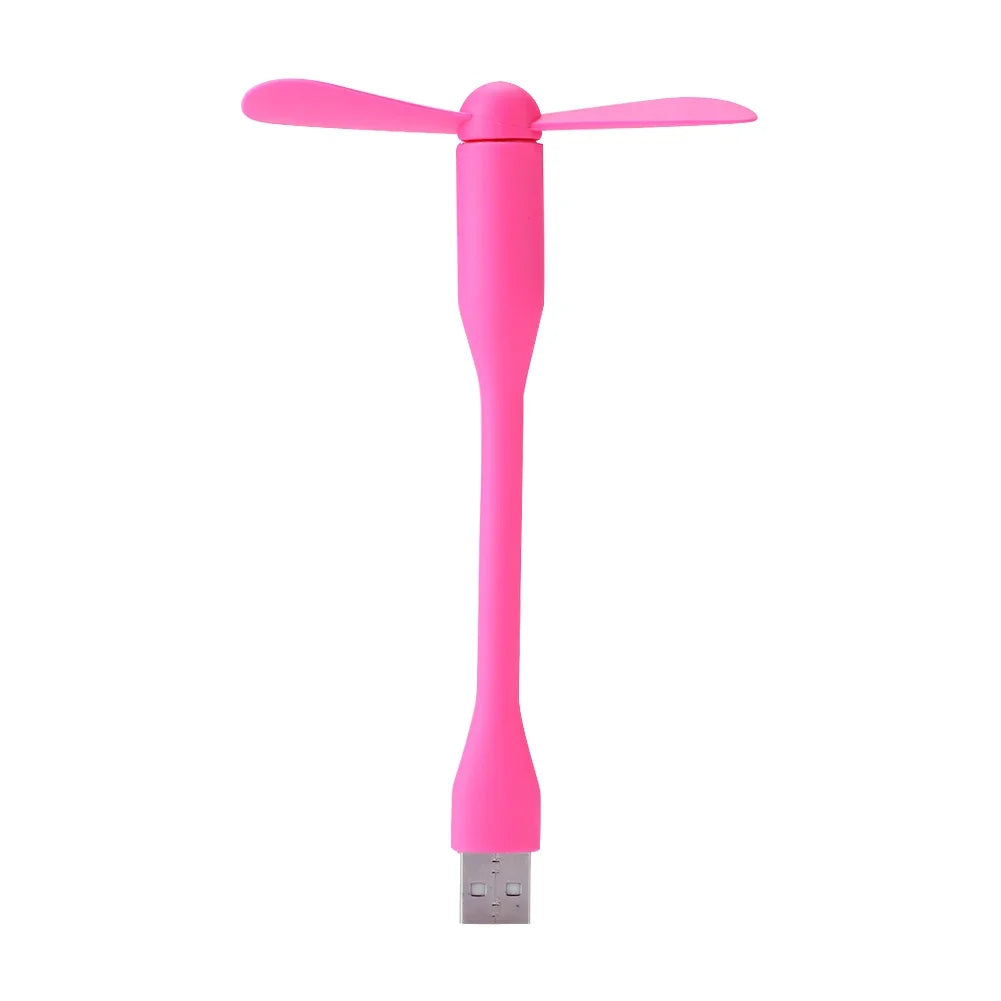 USB Electric Fan Flexible Bendable Fan For Power Bank Laptop PC AC Charger Portable Hand Cool Mini Fan Computer Summer Gadget