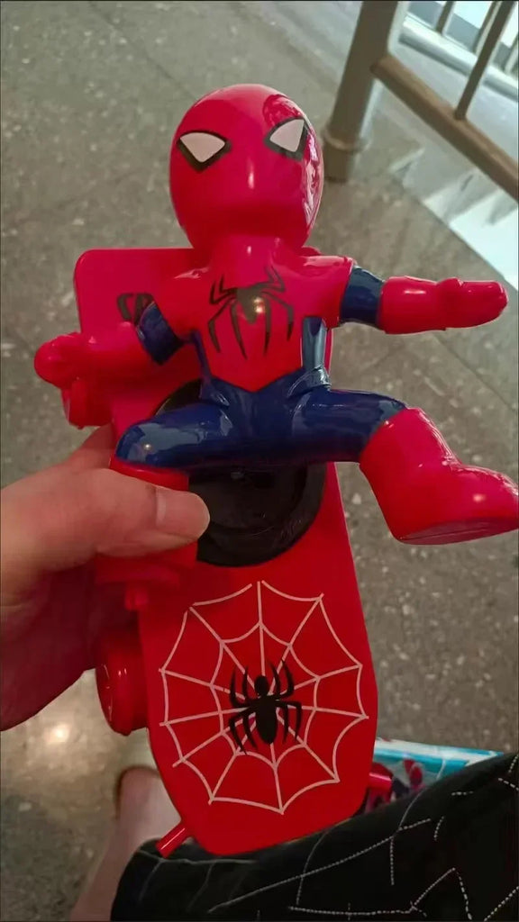 New The Avengers Spiderman Automatic Flip Rotation Skateboard Acousto-optic Car Electric Music Stunt Scooters Toy Christmas Gift