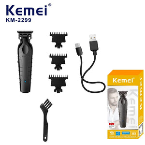 Kemei KM2299 Professional Hair Clipper 0mm Zero Gapped Carving Clipper Men's Cordless Hair Trimmer Electric Hair Cutting Machine